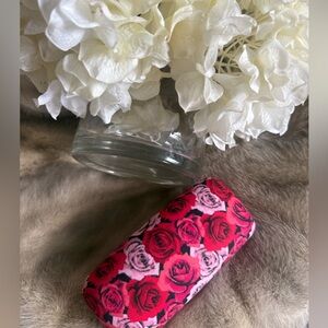Floral Rose Print Glasses Case